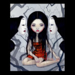 Faceless Ghosts gothic japanese horror Art Print