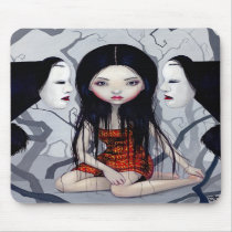 Faceless Ghosts gothic Japanese horror Mousepad by strangeling Faceless Ghosts gothic Japanese horror Mousepad