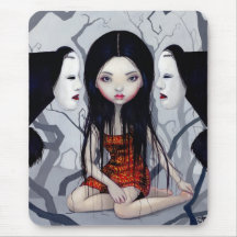Faceless Ghosts gothic Japanese horror Mousepad