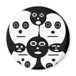 faces refrigerator magnet