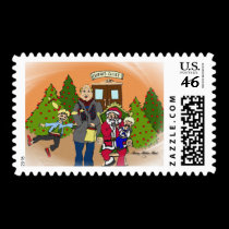 Faces of Christmas 1 postage