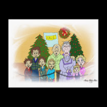 Faces of Christmas III postcards