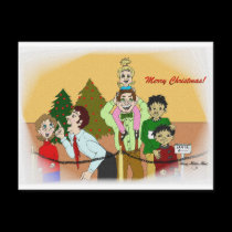 Faces of Christmas IIII postcards
