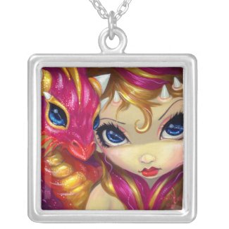 Faces of Faery #118 NECKLACE dragon fairy necklace