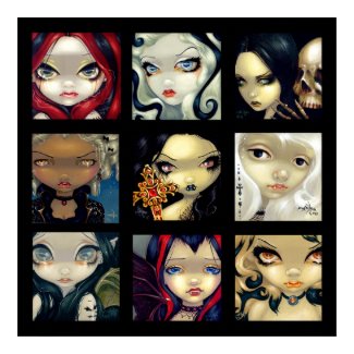 Faces of Faery Vampires #1 ART PRINT gothic fairy print