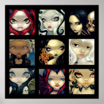 Faces of Faery Vampires #1 ART PRINT gothic fairy