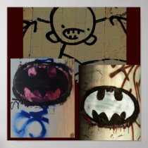 faces of grafitti print