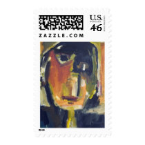 Faces postage by borgesart Faces postage