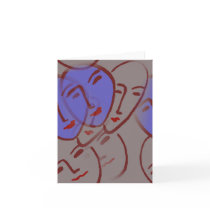 Faces with Blue cards