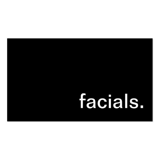 Facial Business Card (front side)