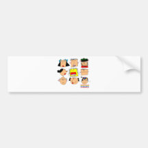 Facial Expressions Bumper Sticker