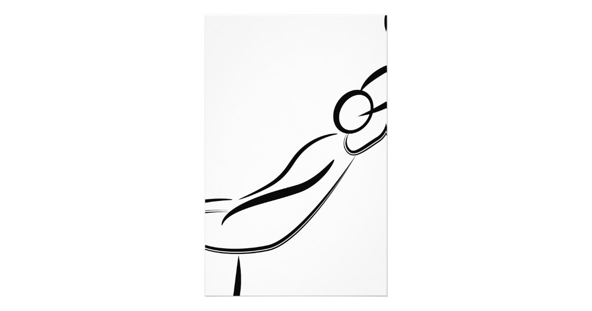 Facial Massage Stick Figure Stationery Zazzle