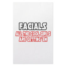 Facials...All The Cool Girls Are Getting Em stationery