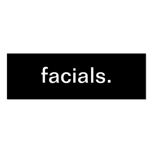 Facials Business Card (front side)