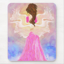 Facing The Sun Angel Mousepad