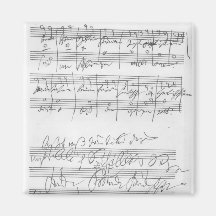 Facsimile of a page of music refrigerator magnet
