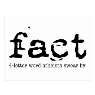 swear postcard atheists fact letter word words cards zazzle