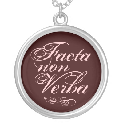 Facta Non Verba Latin Phrase Jewelry by Traditions