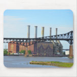 Factory Behind the Bridge Mousepad