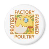 Factory Farm Animal Rights magnets by GreenNeighborVeggie Factory Farm Animal Rights magnets