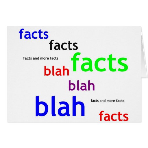 Facts boring facts greeting card Zazzle