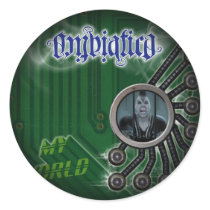 Fade to Black Round Stickers by ambiatica Fade to Black Round Stickers