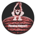 Fade to Black Round Stickers by flamingmelons Fade to Black Round Stickers