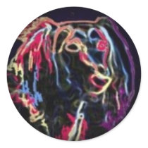 Fade to Black Round Stickers stickers