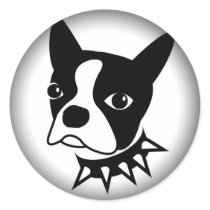 Fade to Black Round Stickers