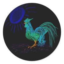 Fade to Black Round Stickers