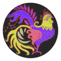 Fade to Black Round Stickers