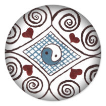 Fade to Black Round Stickers