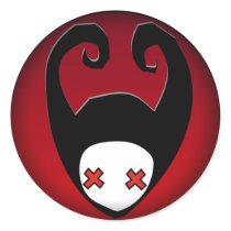 Fade to Black Round Stickers by Madame_Horror Fade to Black Round Stickers