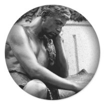 Fade to Black Round Stickers
