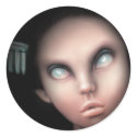 Fade to Black Round Stickers