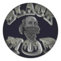 Fade to Black Round Stickers by blackmob Fade to Black Round Stickers