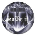 Fade to Black Round Stickers by Soobeit Fade to Black Round Stickers