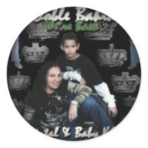 Fade to Black Round Stickers by doblebahia Fade to Black Round Stickers