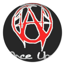 Fade to Black Round Stickers