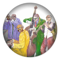 Fade to Black Round Stickers