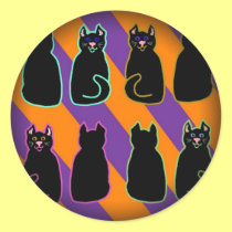 Fade to Black Round Stickers stickers