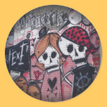 Fade to Black Round Stickers
