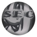 Fade to Black Round Stickers