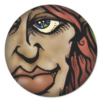 Fade to Black Round Stickers stickers