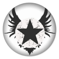 Fade to Black Round Stickers