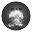 Fade to Black Round Stickers
