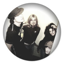 Fade to Black Round Stickers