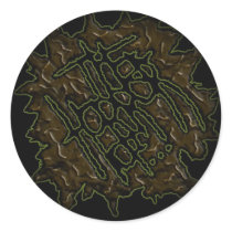 Fade to Black Round Stickers