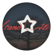 Fade to Black Round Stickers
