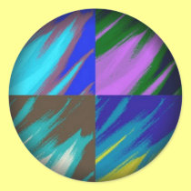 Fade to Black Round Stickers stickers